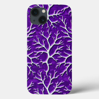Dark Purple iPhone Case with Vein Texture