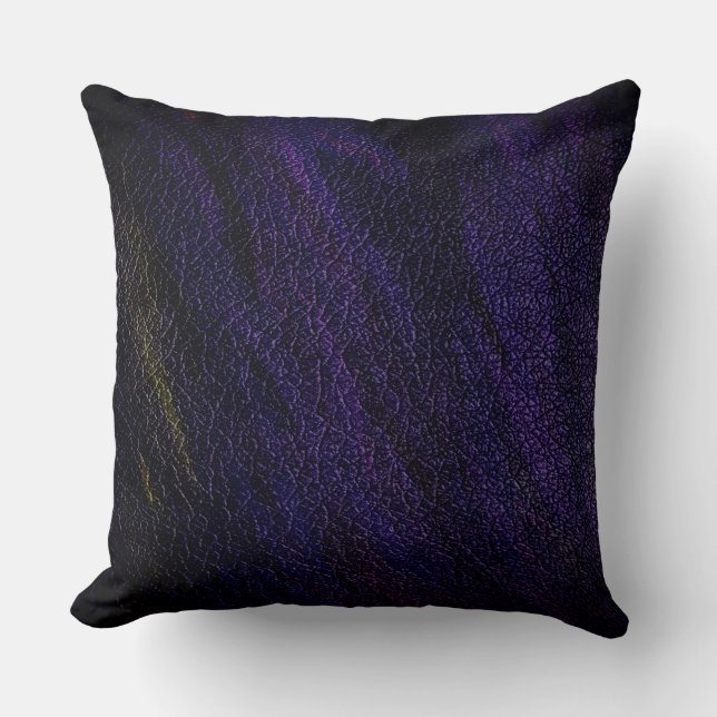 Dark Purple Look Leather Cushion (Front)