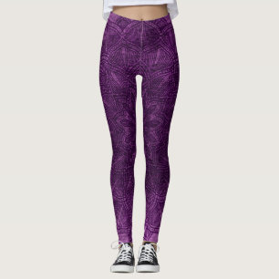 Dark Purple Mandala Leggings