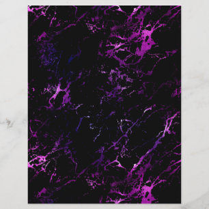 Dark Purple Marble Galaxy Scrapbook Paper Sheet