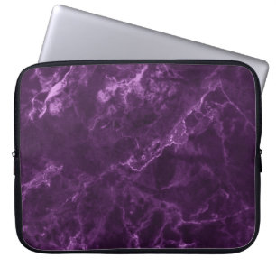 Dark purple marble: luxurious texture. laptop sleeve
