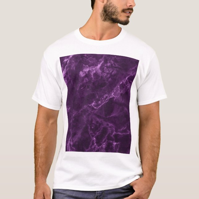 Dark purple marble: luxurious texture. T-Shirt (Front)