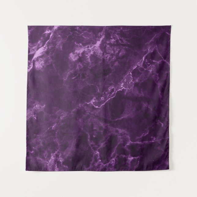 Dark purple marble: luxurious texture. tapestry (Front)