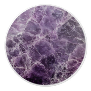 Dark Purple Marble Pattern Ceramic Knob