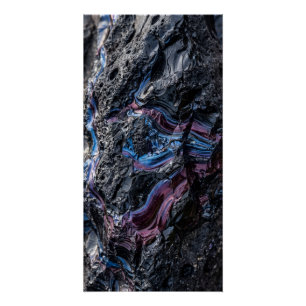 Dark Purple Mineral Abstract Wall Art Poster