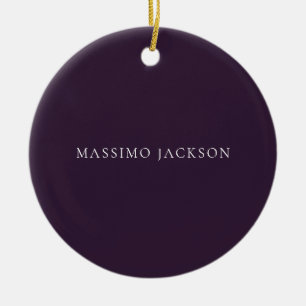 Dark Purple Minimalist Plain Modern Ceramic Tree Decoration