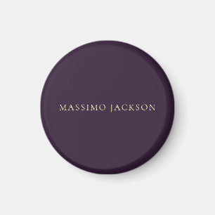 Dark Purple Minimalist Plain Modern Magnet