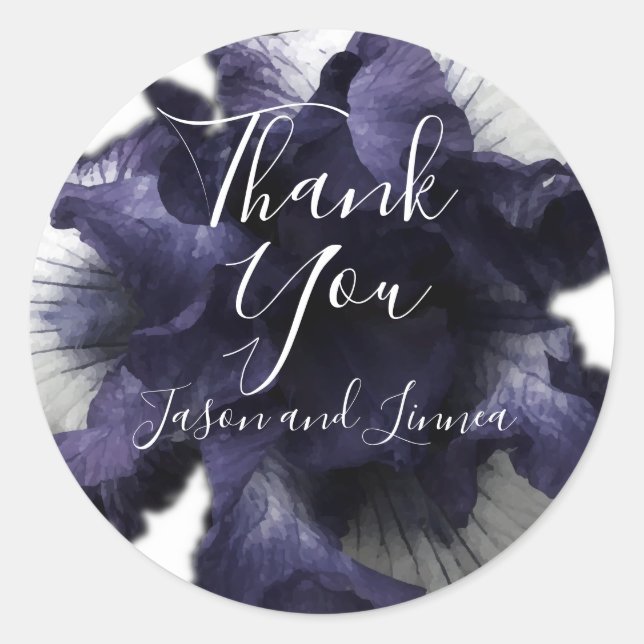 Dark Purple Minimalist Radiant Diaphanous  Modern  Classic Round Sticker (Front)