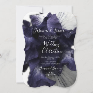 Dark Purple Minimalist Radiant Diaphanous Modern Invitation