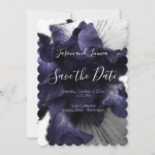 Dark Purple Minimalist Radiant Diaphanous  Modern Invitation