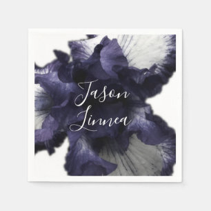 Dark Purple Minimalist Radiant Diaphanous Modern Napkin