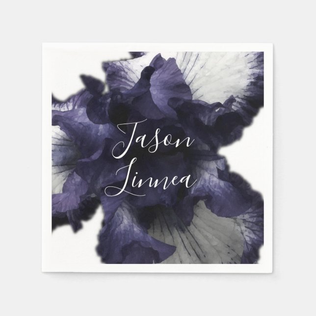 Dark Purple Minimalist Radiant Diaphanous  Modern  Napkin (Front)