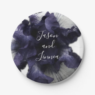Dark Purple Minimalist Radiant Diaphanous  Modern  Paper Plate