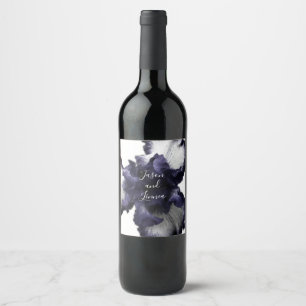 Dark Purple Minimalist Radiant Diaphanous Modern Wine Label
