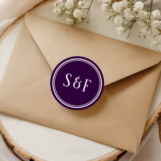 Dark Purple Monogram Envelope Seal (Creator Uploaded)