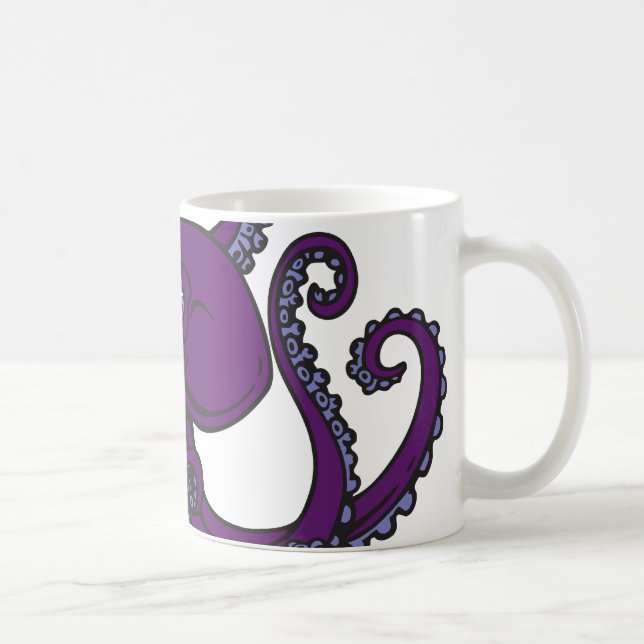 Dark Purple Octopus Coffee Mug (Right)