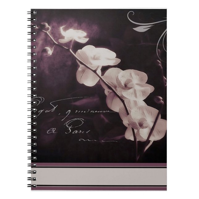 Dark purple orchid notebook (Front)