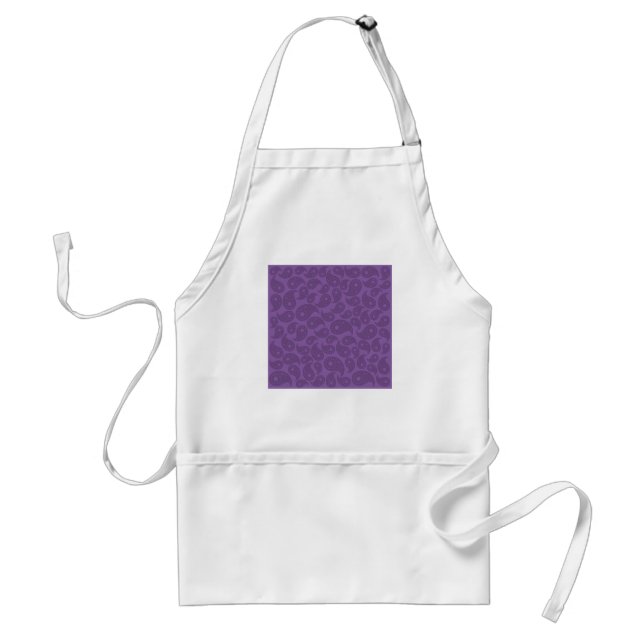 Dark Purple Paisley. Standard Apron (Front)