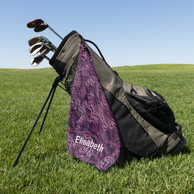 dark purple pattern  golf towel (Green)