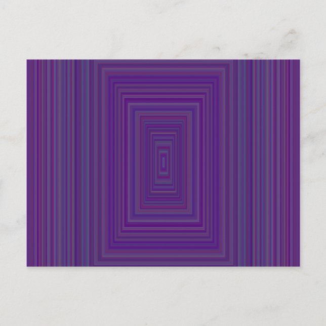 Dark Purple Pink Geometric Rectangles Art Postcard (Front)