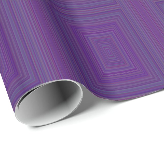 Dark Purple Pink Geometric Rectangles Art Wrapping Paper (Roll Corner)