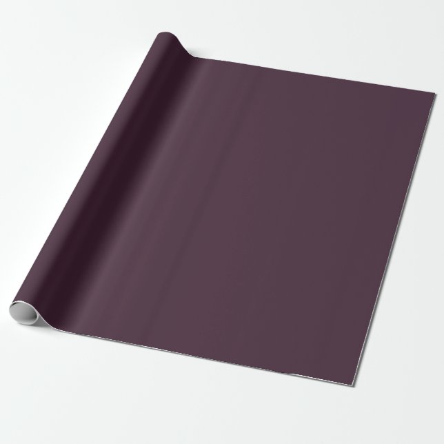 Dark Purple Plain Solid Colour Wrapping Paper (Unrolled)