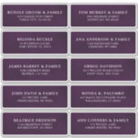 Dark purple Plum Guest Name Address<br><div class="desc">Dark purple Plum Guest Name Address Sticker Size guide: ____ For 4” x 4” sheet, one sticker size is approximately 2” x 0.6” ____ For 6” x 6” sheet, one sticker size is approximately 3” x 1” ____ For 8” x 8” sheet, one sticker size is approximately 4” x 1.3”...</div>
