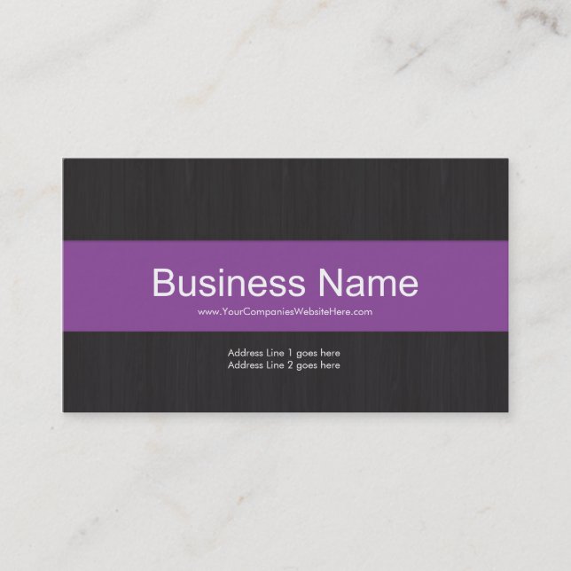 Dark & Purple Professional Business Card (Front)