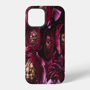 Dark Purple Ranunculus, Blossoming Close-Up. iPhone 12 Case