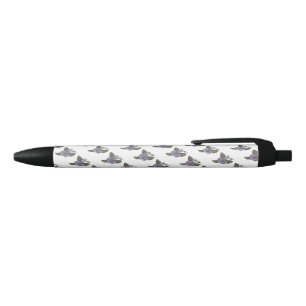 Dark Purple Rose Writing Pen