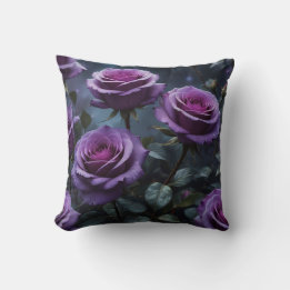 Dark Purple Roses  Cushion