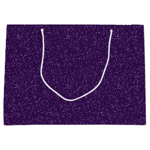Dark Purple Sparkle Glitter Large Gift Bag