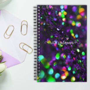 Dark Purple Sparkling Planner
