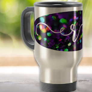 Dark Purple Sparkling Travel Mug