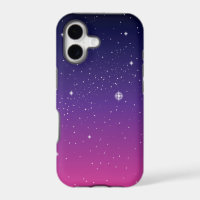 Dark Purple Starry Night Sky