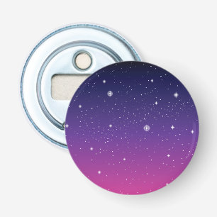 Dark Purple Starry Night Sky Bottle Opener
