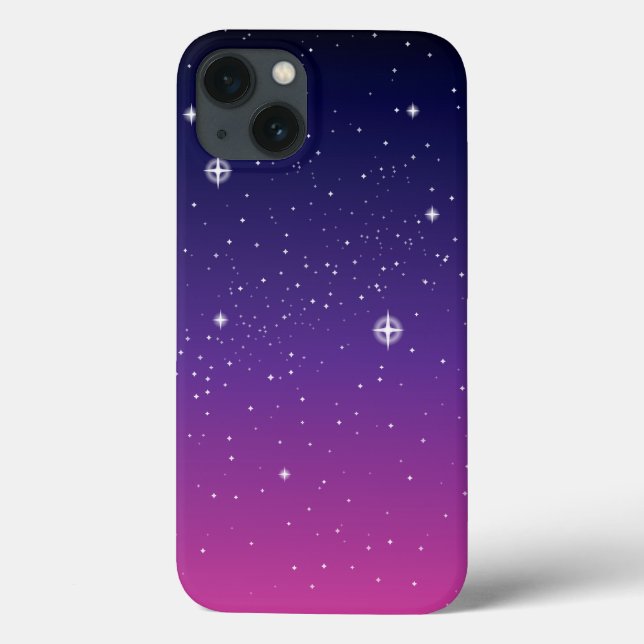 Dark Purple Starry Night Sky Case-Mate iPhone Case (Back)