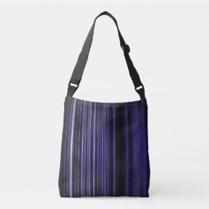 Dark purple stripes pattern crossbody bag