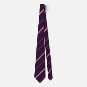 Dark Purple Stylish Diagonal Lines Striped Tie