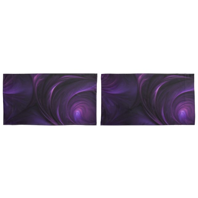 Dark Purple Swirl Design Pillowcase (Front-Set)