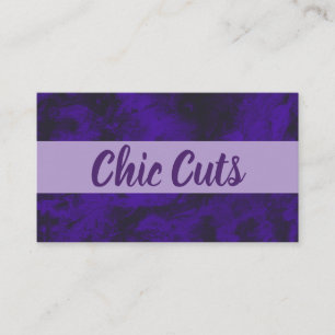 Dark Purple Texture Hair Style Cosmetics Business Card