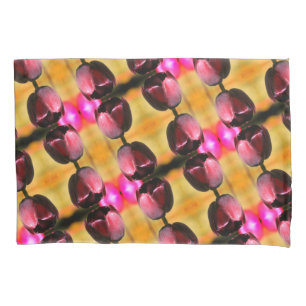 Dark Purple Tulip Flower Abstract Pattern Pillowcase