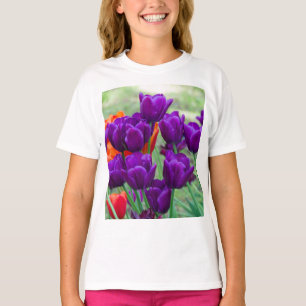 Dark purple tulips jigsaw T-Shirt