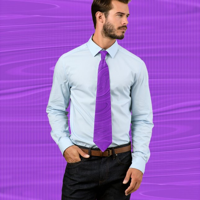 dark purple waves  - modern tie (Creator Uploaded)