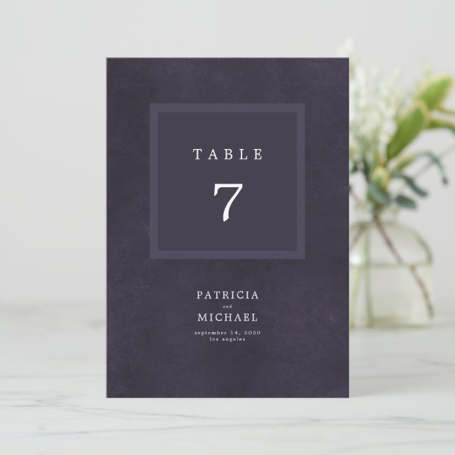 Dark purple wedding simple elegant classic (Standing Front)