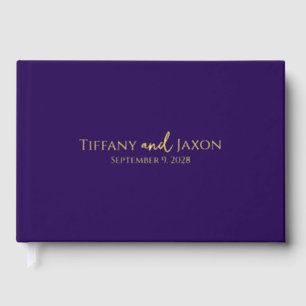 Dark Purple Wedding With Real Guest Book