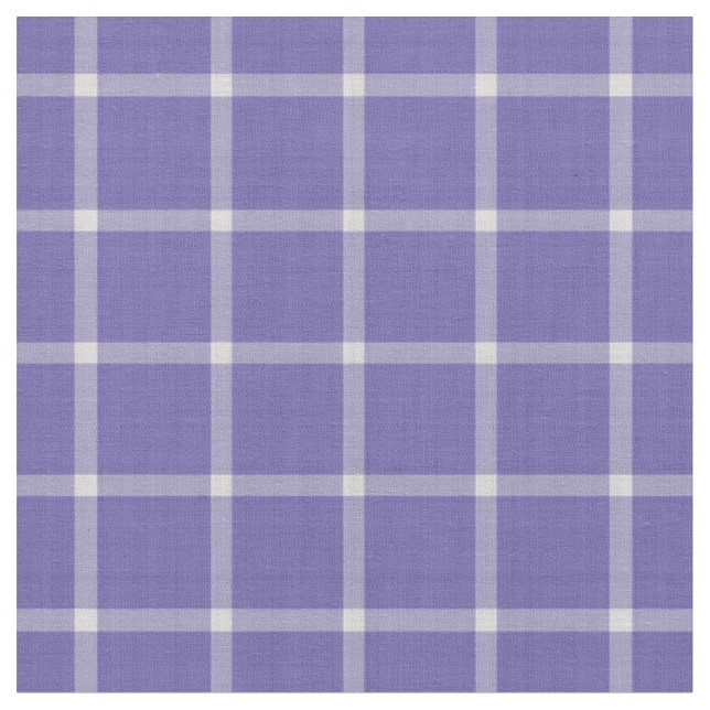 Dark Purple Windowpane Gingham Plaid Fabric (Close Up)