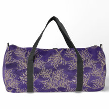 DARK PURPLE WITH GOLD GLITTER LOOK CORAL REEFS