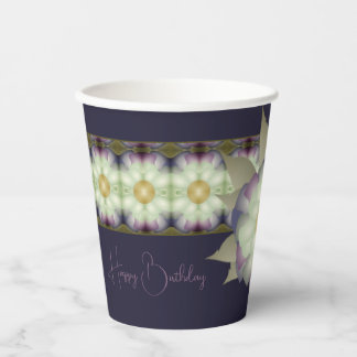 Dark Purple With Mauve Paper Cups