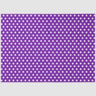Dark Purple with White Polka Dots Tissue Paper